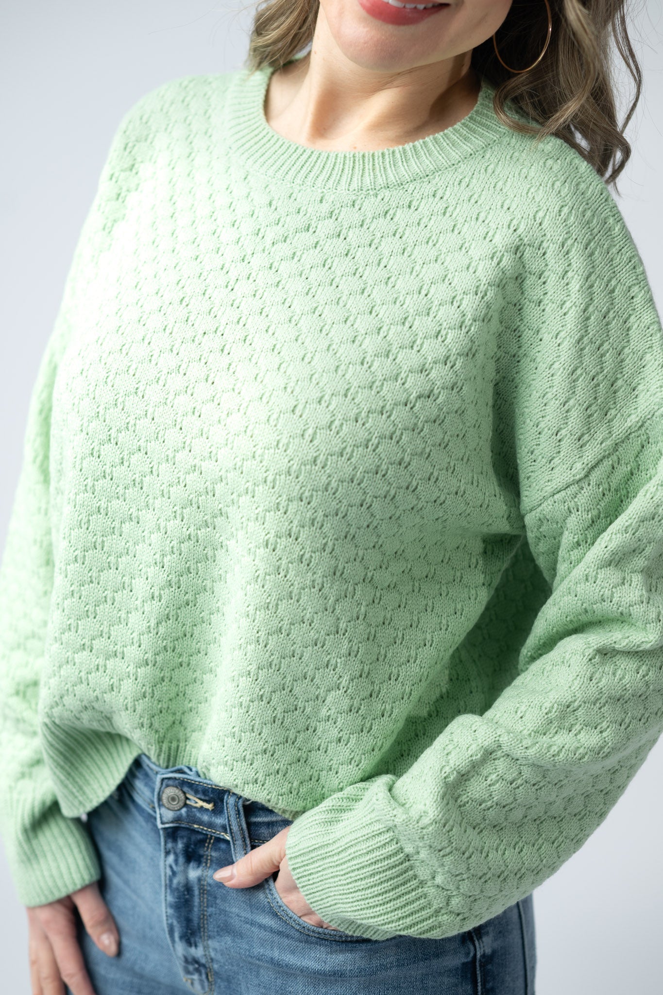 *Gianna Pullover Sweater - Spring Sage Green*