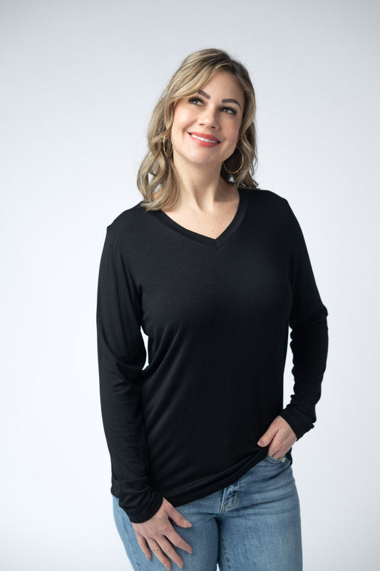 IN STOCK Larissa Long Sleeve - Black FINAL SALE