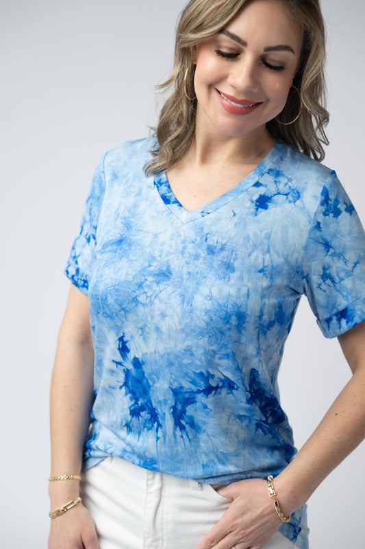 *Sophie Top - Blue Tie Dye*