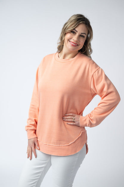 *Vintage Wash Pullover - Spring Peach*