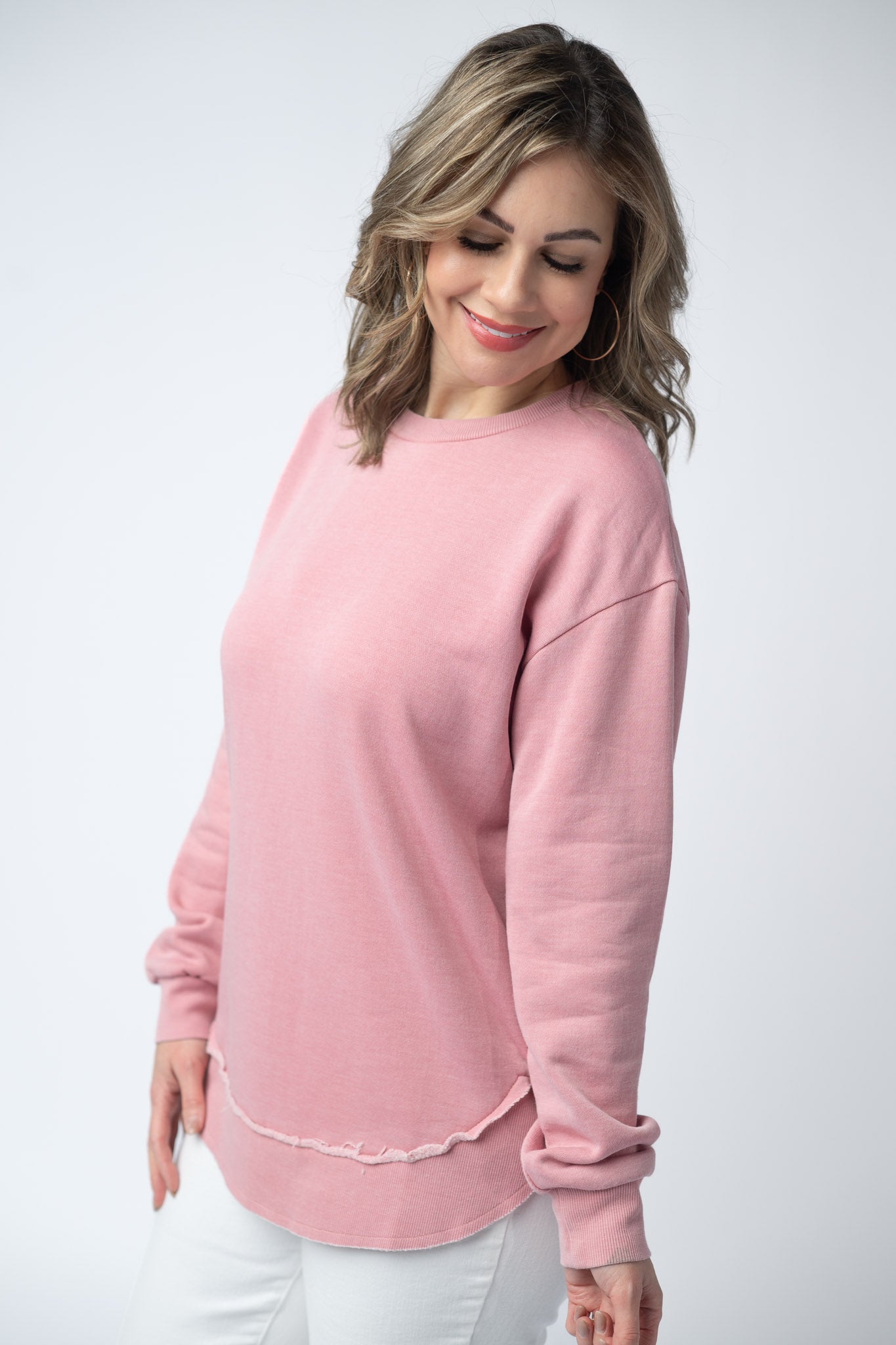 IN STOCK Vintage Wash Pullover - Dusty Pink FINAL SALE