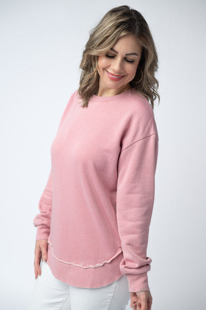 IN STOCK Vintage Wash Pullover - Dusty Pink FINAL SALE