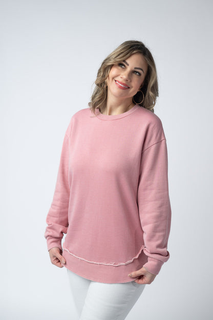 IN STOCK Vintage Wash Pullover - Dusty Pink FINAL SALE