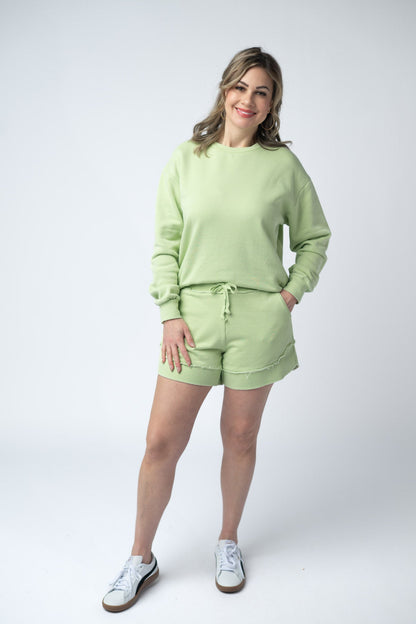 IN STOCK Vintage Wash Pullover - Spring Leaf