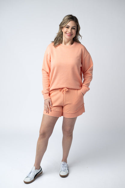 *Vintage Wash Pullover - Spring Peach*
