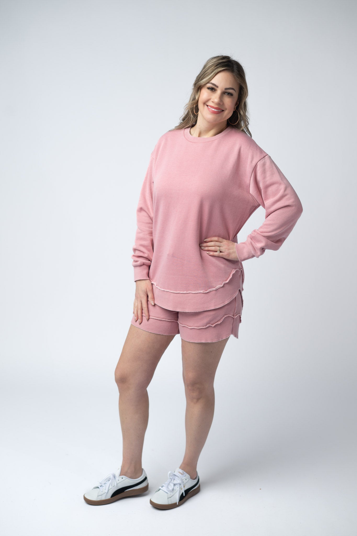 IN STOCK Vintage Wash Pullover - Dusty Pink FINAL SALE