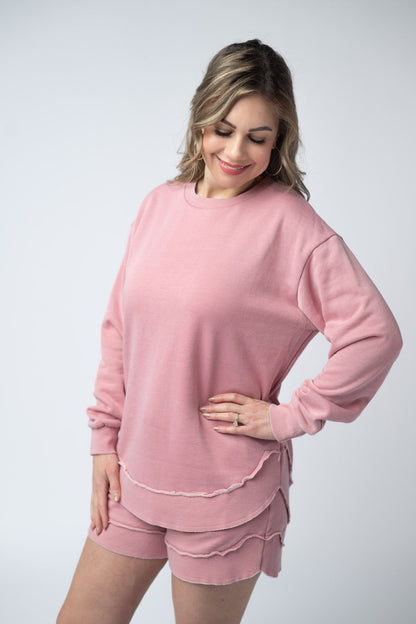 IN STOCK Vintage Wash Pullover - Dusty Pink FINAL SALE
