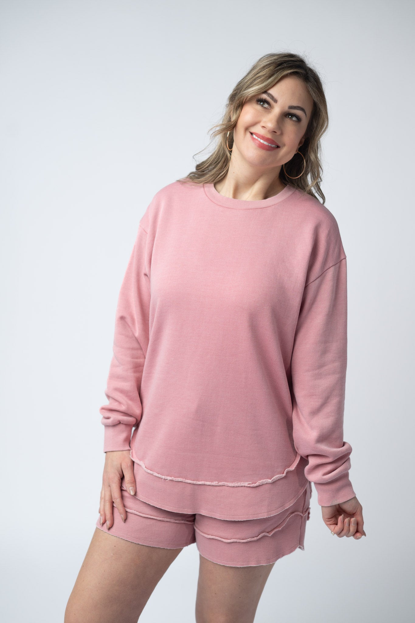 IN STOCK Vintage Wash Pullover - Dusty Pink FINAL SALE
