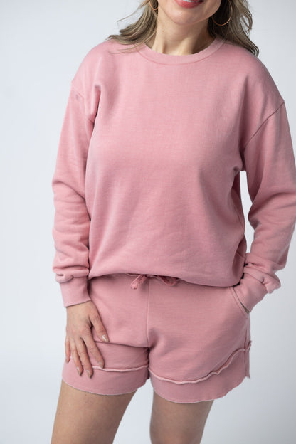 IN STOCK Vintage Wash Pullover - Dusty Pink FINAL SALE
