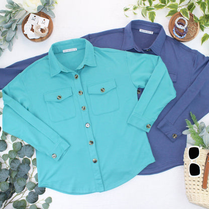 IN STOCK Brenna Button Down Top - Denim FINAL SALE