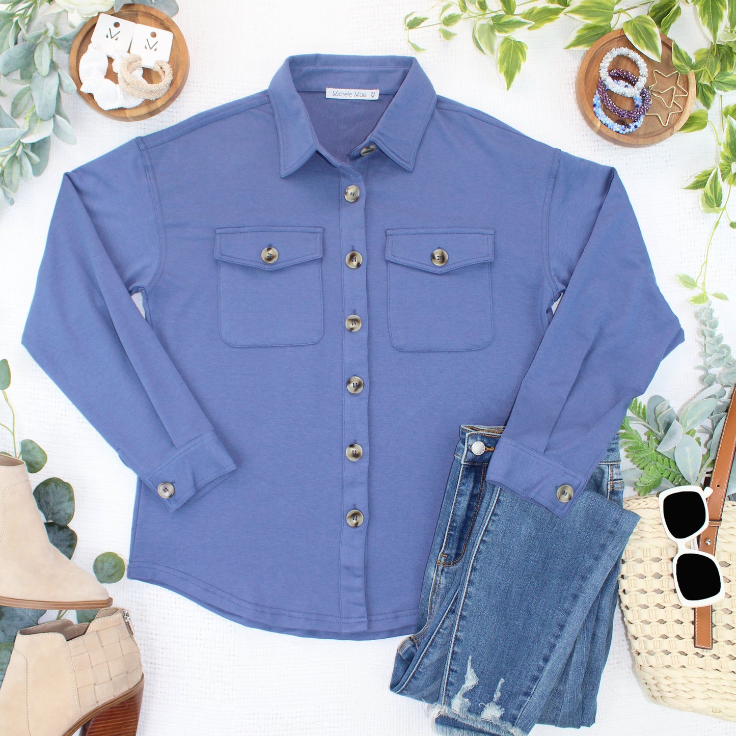 IN STOCK Brenna Button Down Top - Denim FINAL SALE