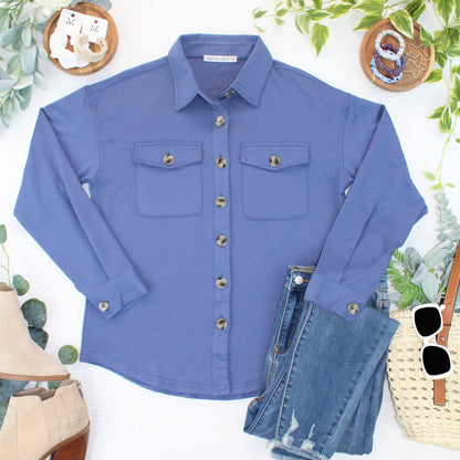 IN STOCK Brenna Button Down Top - Denim FINAL SALE