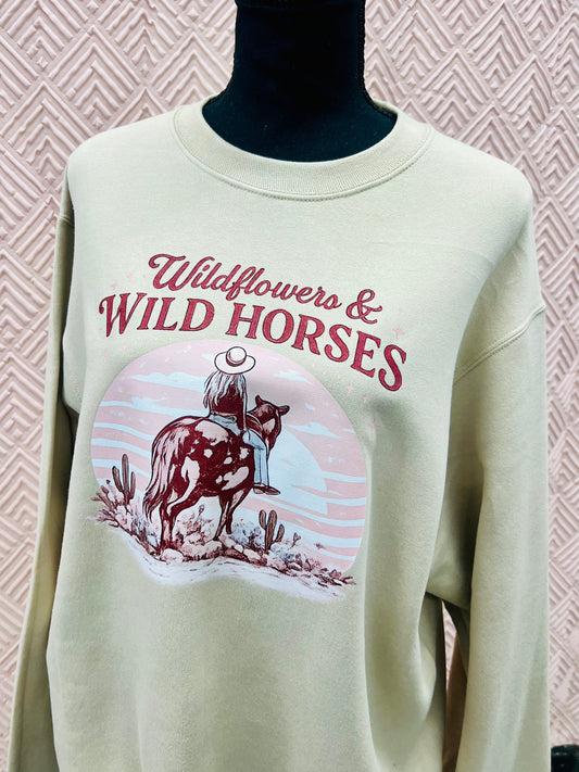 Wildflowers & Wild Horses Pullover