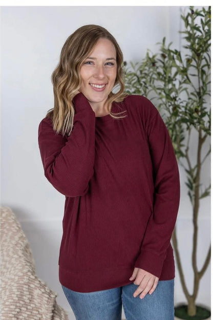 Burgundy Corrine Top