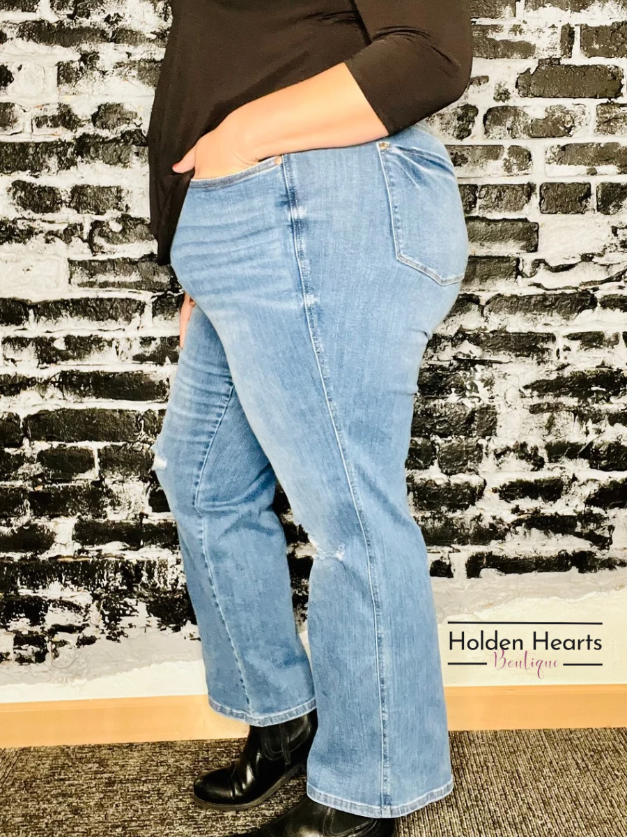 Easy, Breezy Straight Leg Jeans - Holden Hearts