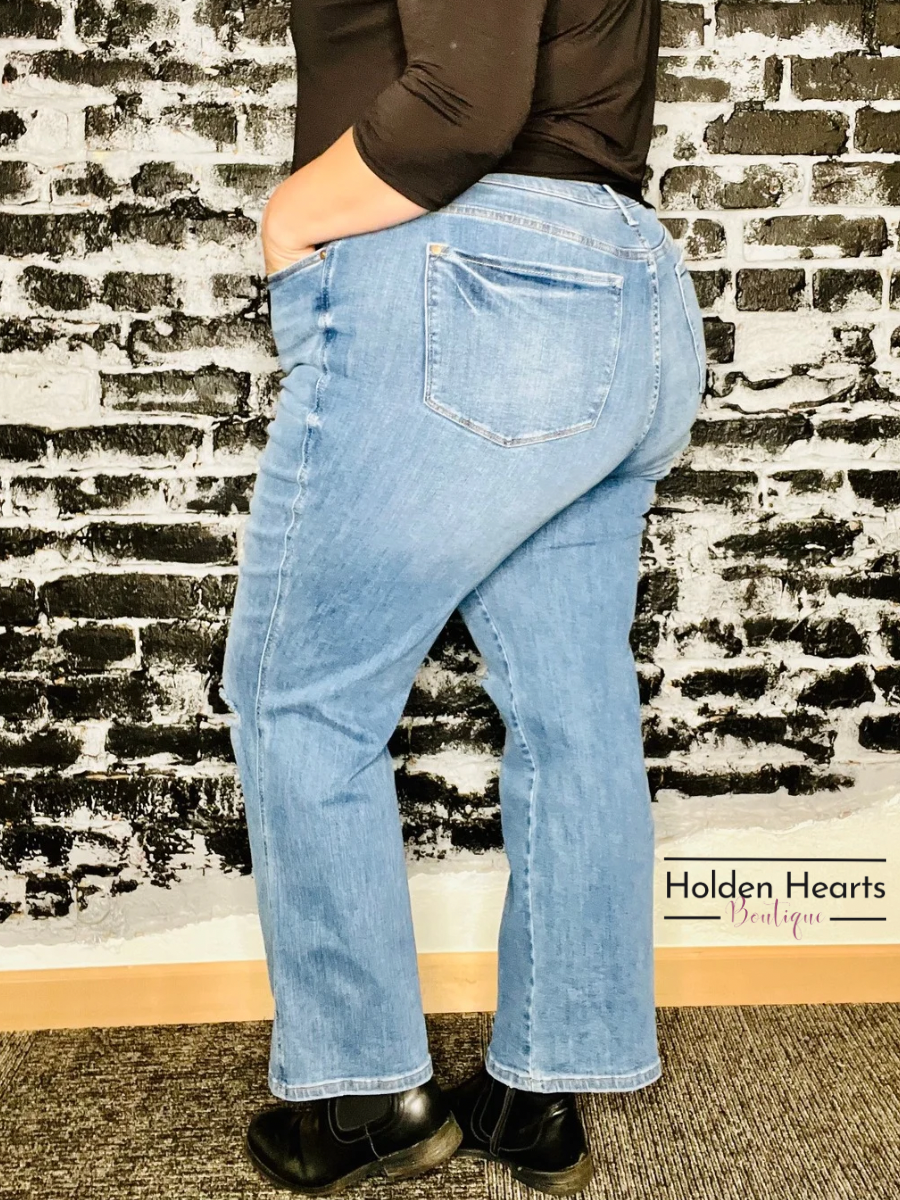 Easy, Breezy Straight Leg Jeans - Holden Hearts