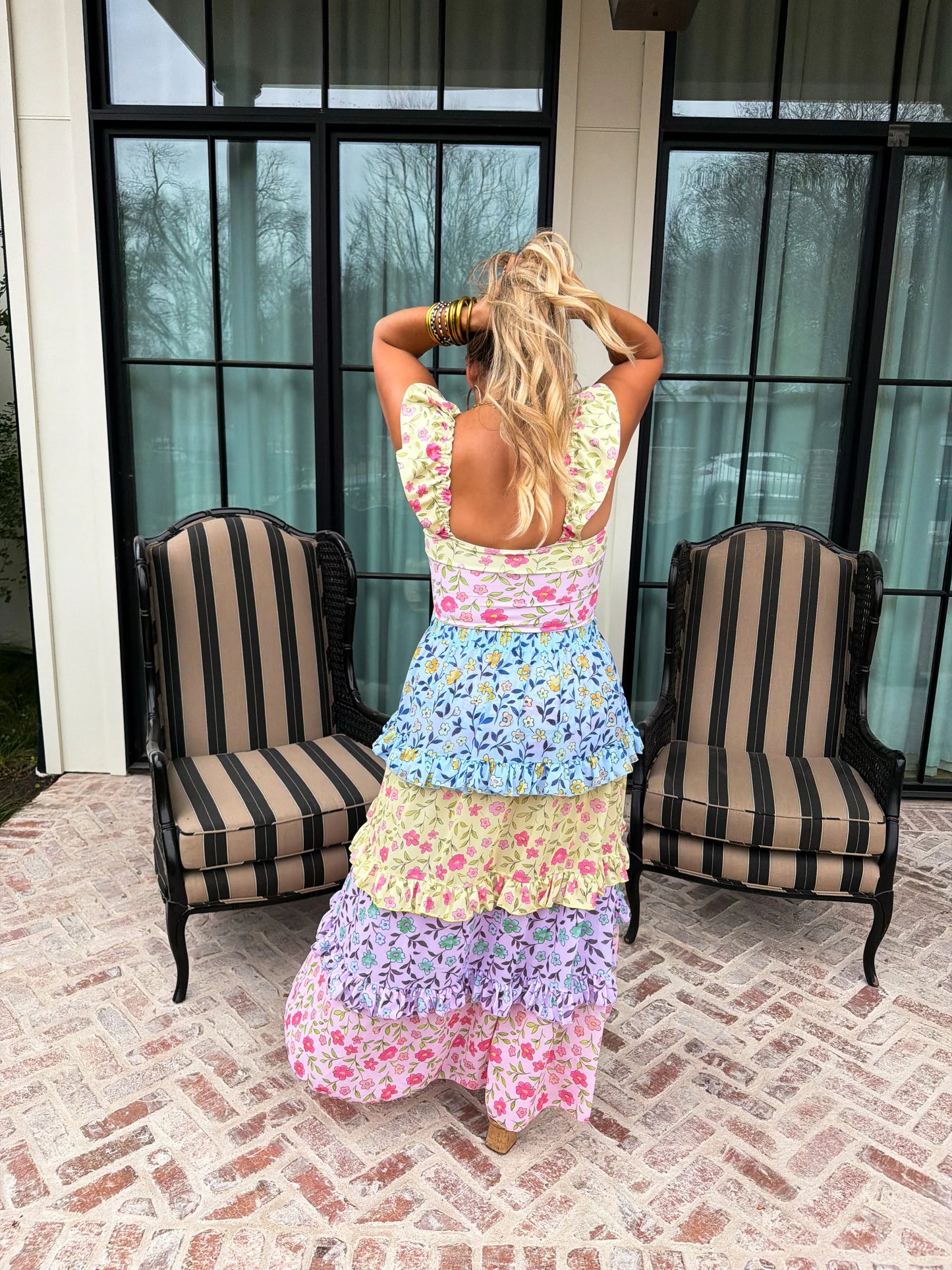 Floral Rainbow Swim Set