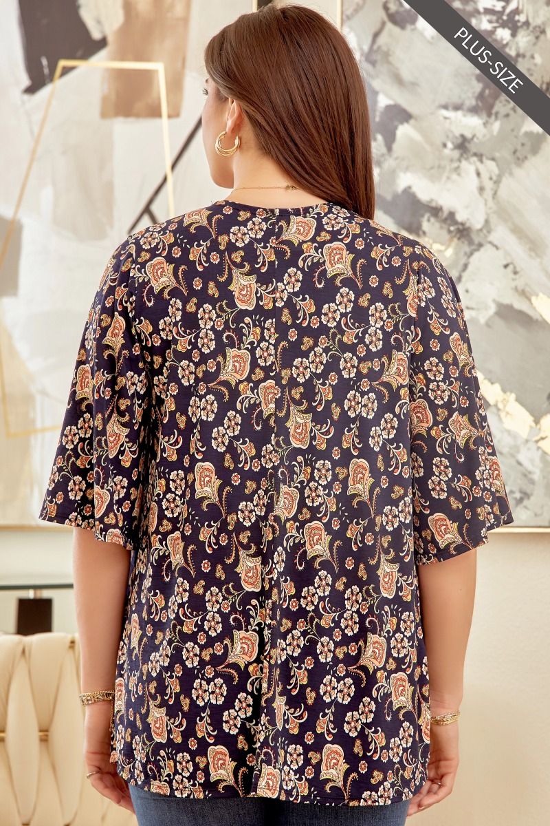 Navy Paisley Design Multi Kimono - Holden Hearts