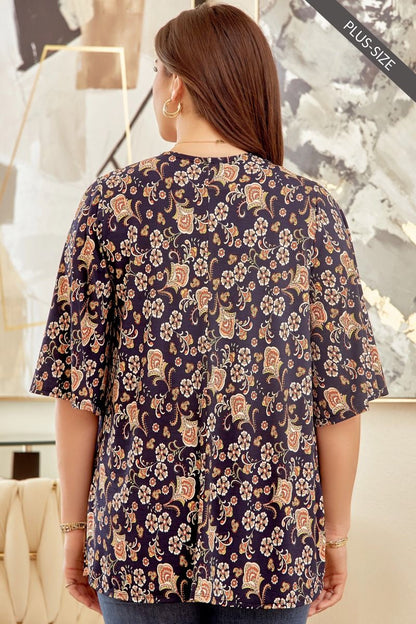 Navy Paisley Design Multi Kimono - Holden Hearts