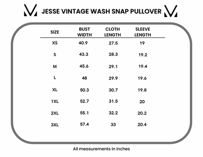 IN STOCK Jesse Vintage Wash Snap Pullover - Winter Blue FINAL SALE