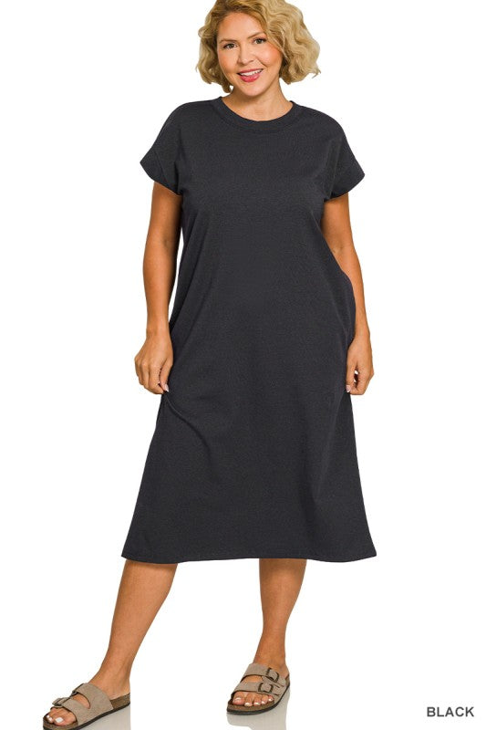 The Weekend Escape Cotton Blend Midi Dress