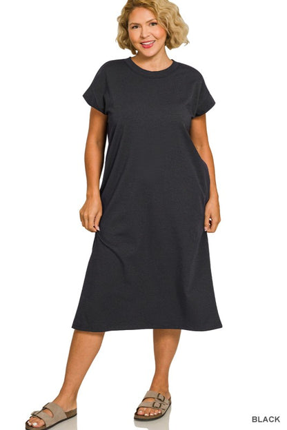 The Weekend Escape Cotton Blend Midi Dress