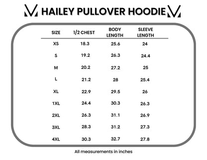 IN STOCK Hailey Pullover Hoodie - Rainbow Stripes and Blue