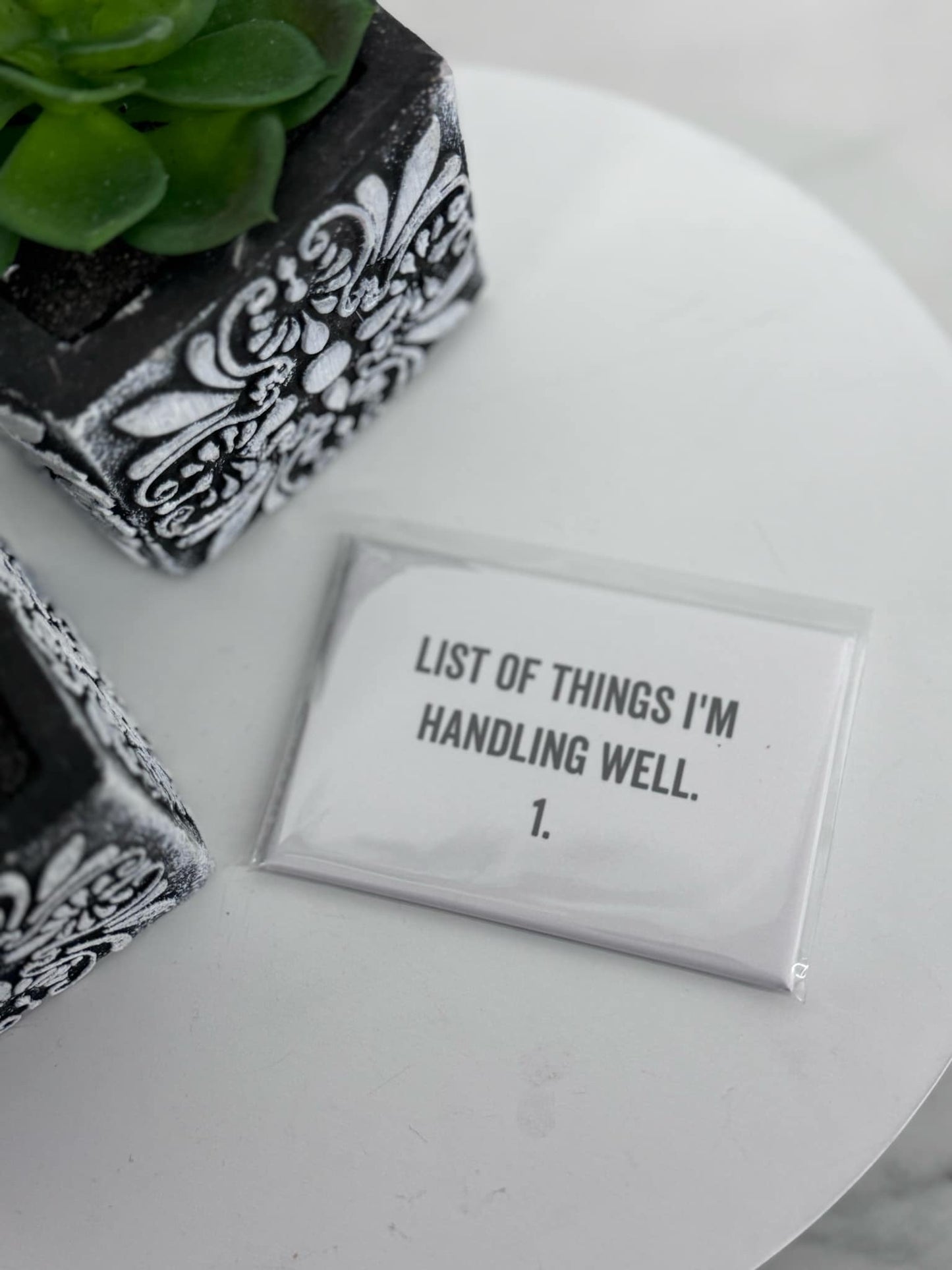 "List Of Things" White Magnet - Holden Hearts