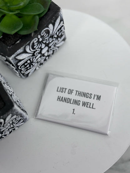 "List Of Things" White Magnet - Holden Hearts