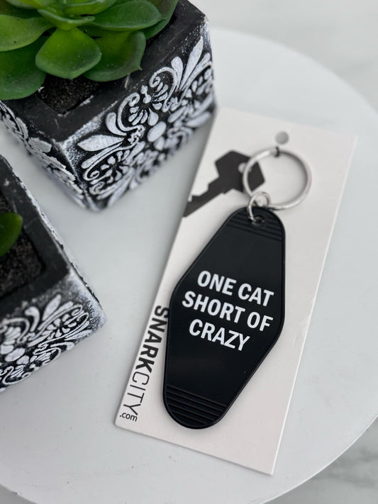 One Cat Short of Crazy Keychain - Holden Hearts