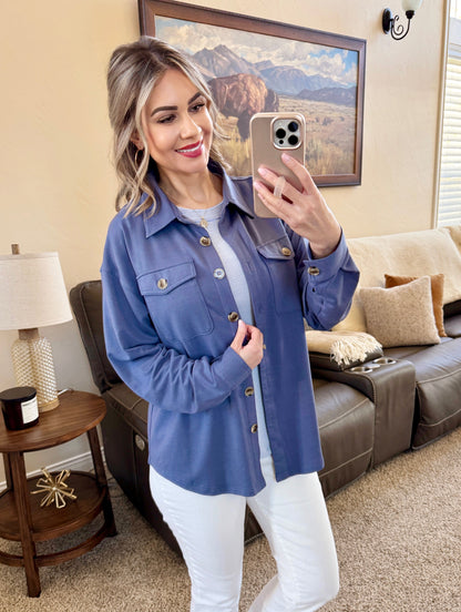 *Brenna Button Down Top - Denim*