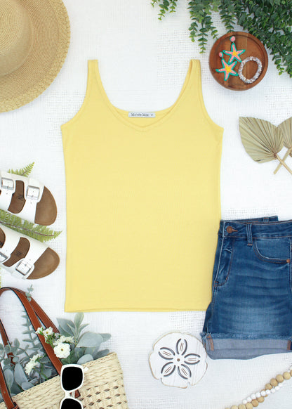 IN STOCK Kennedy Tank - Lemon FINAL SALE