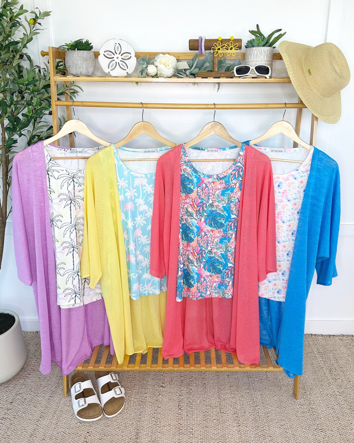 IN STOCK Ellie Cover-Up Kimono - Sunkissed Coral FINAL SALE