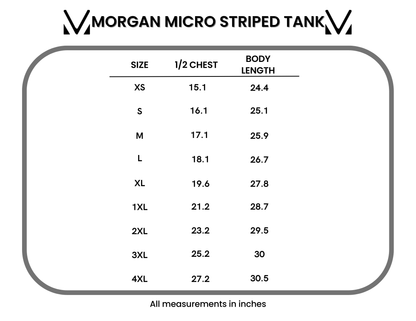 IN STOCK Morgan Micro Striped Tank - Turquoise FINAL SALE