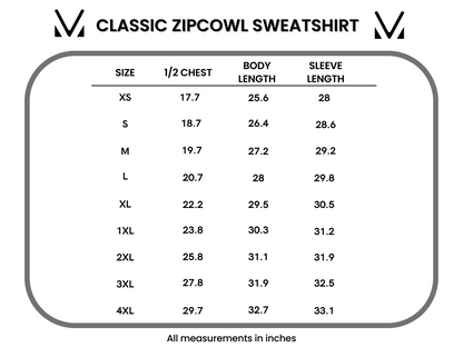 IN STOCK Classic Zoey ZipCowl Sweatshirt - Grey Floral and Stripes