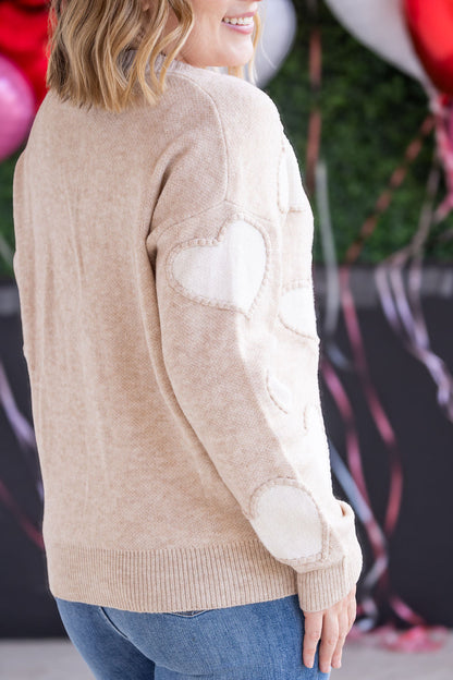 IN STOCK Sweetheart Cardigan - Tan FINAL SALE