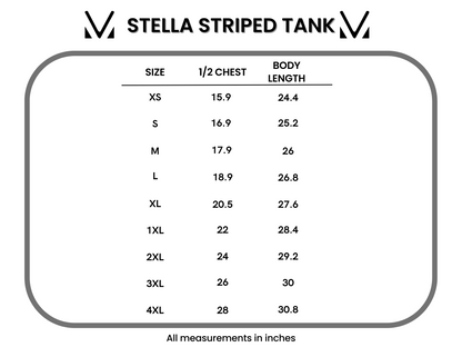 IN STOCK Stella Striped Tank - Black FINAL SALE
