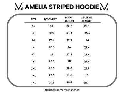 IN STOCK Amelia Striped Hoodie - Sky Blue