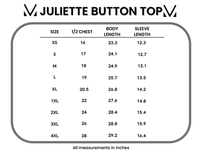 IN STOCK Juliette Button Top - Blue FINAL SALE