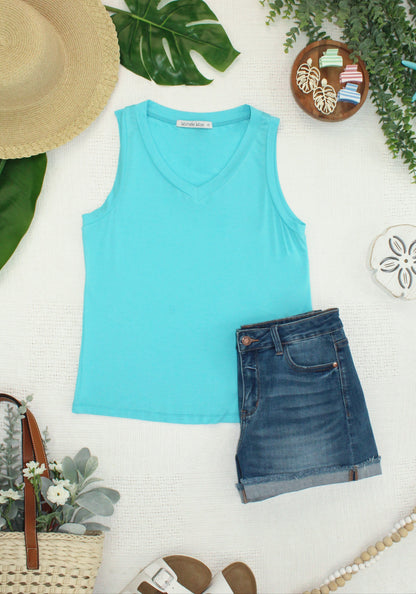 IN STOCK Noelle Tank - Aqua FINAL SALE