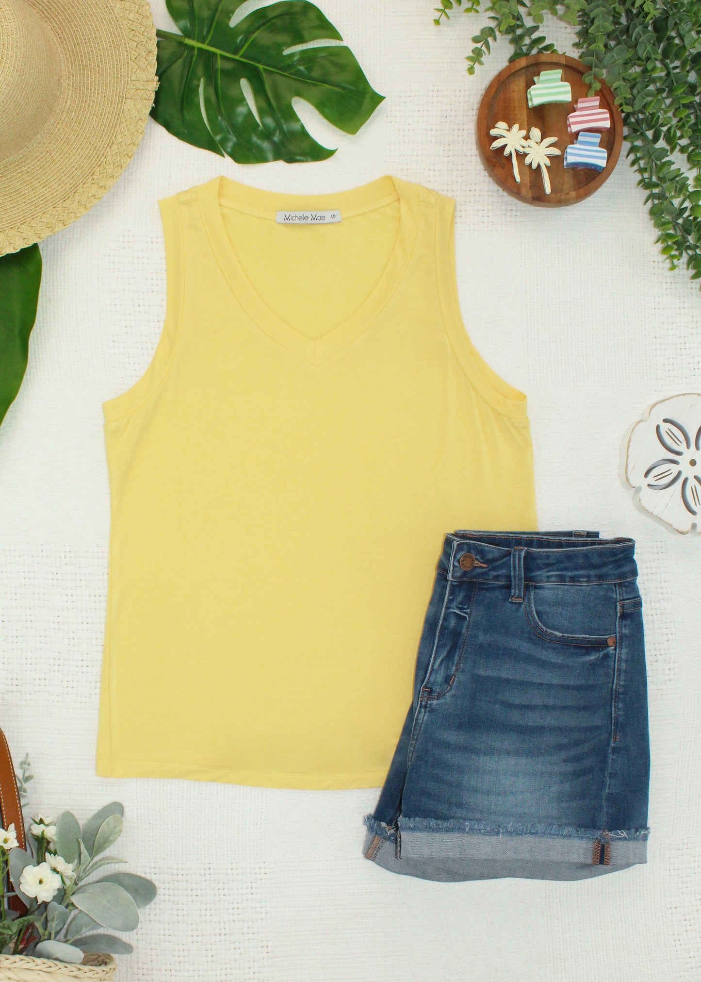 IN STOCK Noelle Tank - Lemon FINAL SALE