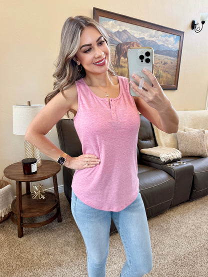 IN STOCK Alison Henley Tank - Rose