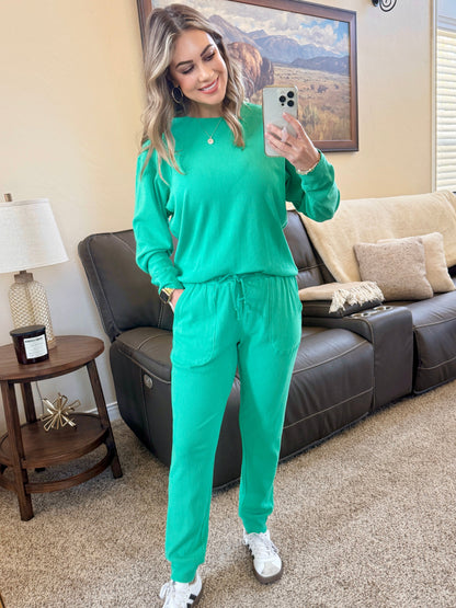 IN STOCK Corrine Joggers - Emerald FINAL SALE