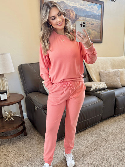 IN STOCK Corrine Joggers - Coral FINAL SALE