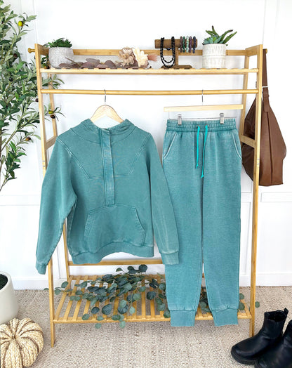 IN STOCK Vintage Wash Joggers - Teal