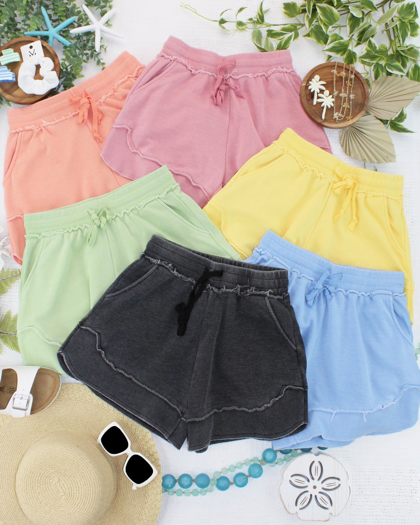 IN STOCK French Terry Stevie Shorts - Black