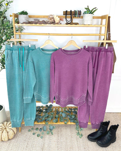 IN STOCK Vintage Wash Joggers - Teal