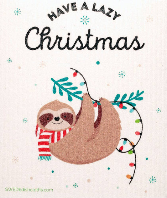Swedish Dishcloth Christmas Sloth - Holden Hearts