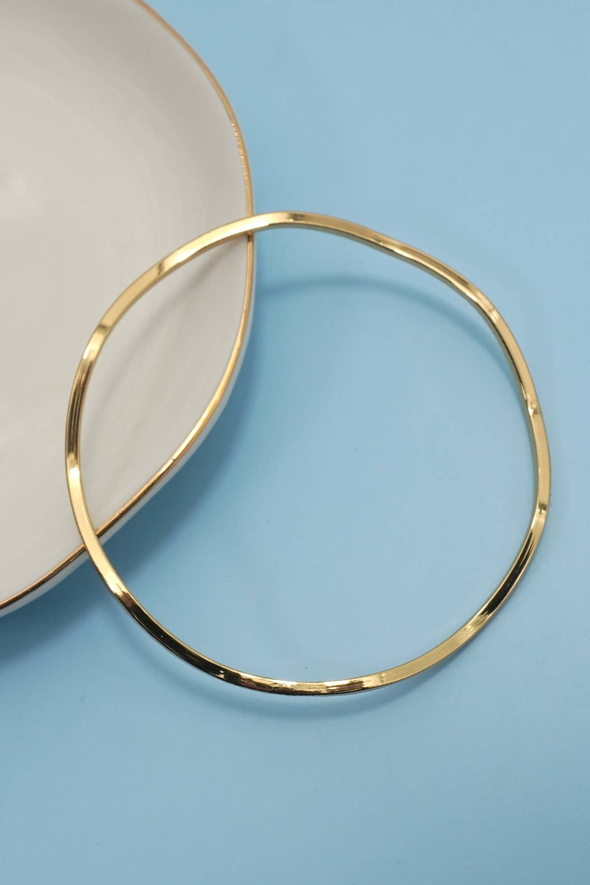 18K NON-TARNISH WATERPROOF STAINLESS STEEL BANGLE |40B5237
