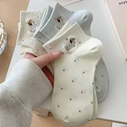 WOMAN DOG POLKA DOT ANKLE THROWBACK SOCKS | 40S02070